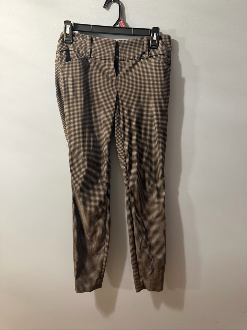 The Limited Women's Brown Micro-Check Chinos